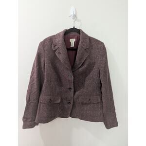 Vintage LL Bean Purple Wool Blazer Jacket